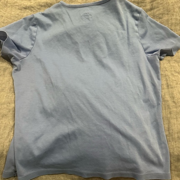 L.L. Bean Blue Cotton T-Shirt - Picture 2 of 4